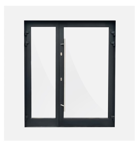 Drzwi Aluminiowe przeszklone dwuskrzydłowe 1500 x 2100