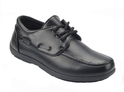 BUTY KOMUNIJNE CHŁOPIĘCE CZARNE PÓŁBUT WIZYTOWE 35