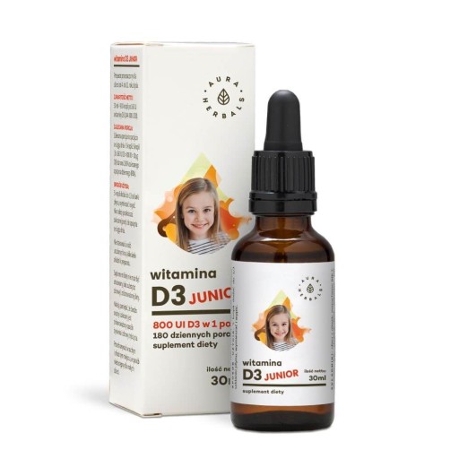 Witamina D3 Junior 800 IU - w kroplach (30 ml)
