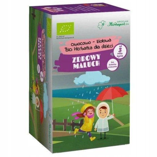 Bio Herbatka Ziołowo - Owocowa Dla Dzieci ZDROWY MALUCH 40 g (20x 2 g) - He