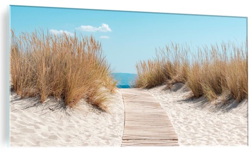 Foto obraz szklany ścienny WYDMY PLAŻA 100x50
