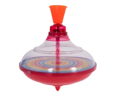 ZABAWKA RETRO BĄCZEK CHUCZĄCY ŚWISZCZĄCY PODCZAS WIROWANIA 15CM