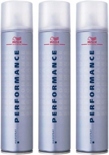 WELLA PERFORMANCE LAKIER SPRAY MOCNY 500ML X3