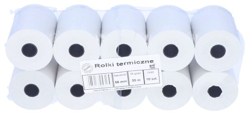 Rolka termiczna papier do kasy fiskalnej terminala 56x30m 10 SZTUK DRESCHER