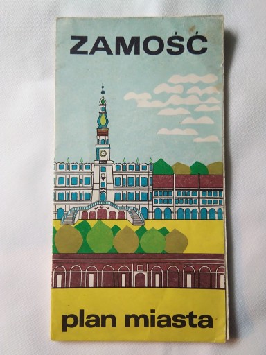 ZAMOŚĆ mapa plan miasta 1976 r.