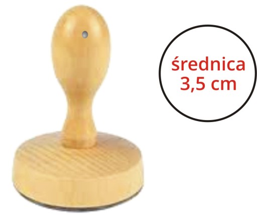 SAM GRYF PIECZĄTKA RĘCZNA LOGO STEMPEL GRAFIKA ŚR 3,5 CM