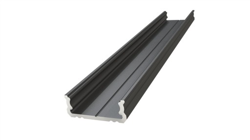 PROFIL LED NAWI CZARNY 2M PŁASKI AL12-GLS1-LB-2020