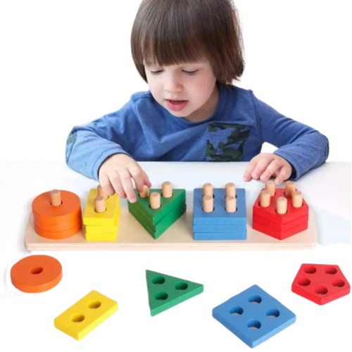 DREWNIANA UKŁADANKA LOGICZNA SORTER MONTESSORI