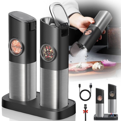 ELEKTRYCZNY MŁYNEK DO PIEPRZU, ŁADOWANY PRZEZ USB, AUTOMATYCZNA OBSŁUGA