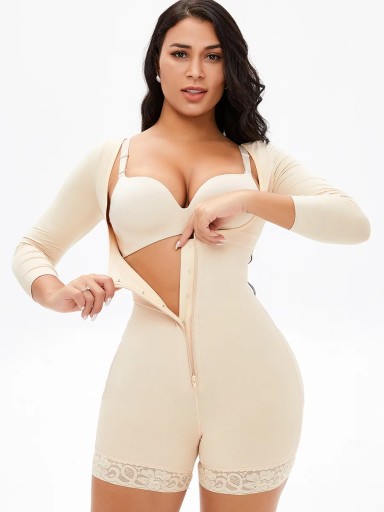 High Compressionl Waist Girdle Breasted Zipper But