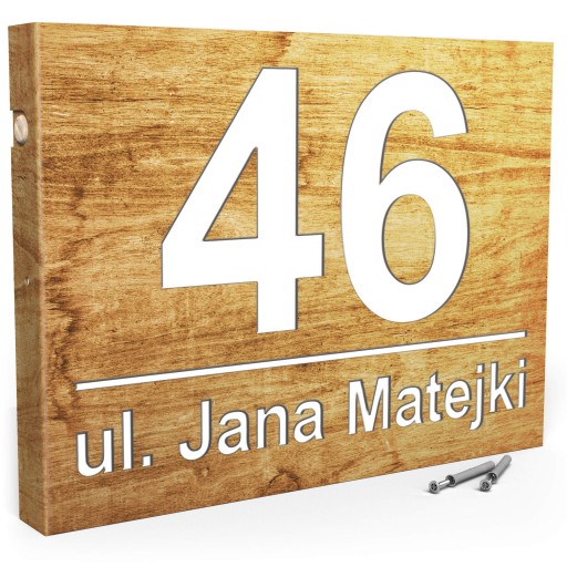 DUŻA TABLICZKA ADRESOWA Numer Domu 40x30 DYSTANSE