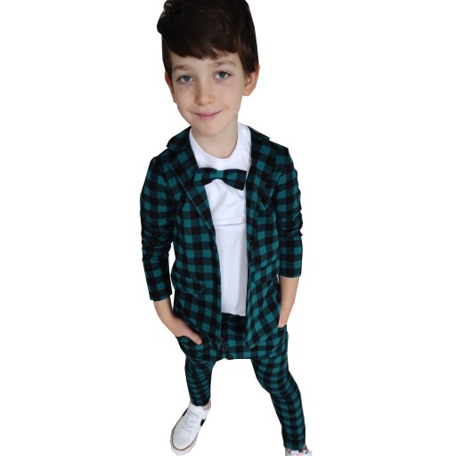 Marynarka butelkowa krata Style Kids 122