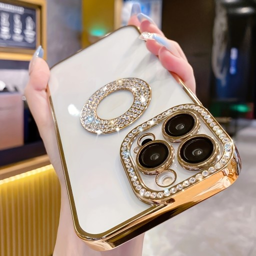 Sztuczny Diament Ochronne Etui Na Telefon IPhone Z Serii 14-15