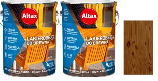 ALTAX LAKIEROBEJCA DO DREWNA ZESTAW ORZECH 10L