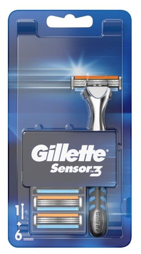 Gillette Sensor Blue3 maszynka+wkłady 6szt BLUE
