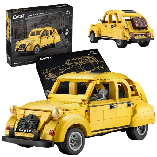CADA KLOCKI KONSTRUKCYJNE SAMOCHÓD KLASYK CITROEN 2CV AUTO POJAZD 1238 EL.