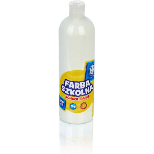 Farba szkolna plakatowa 500 ml biała ASTRA