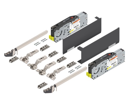 BLUM Komplet Aventos HF TOP ciemnoszary siłownik 22F2500 podnośnik 22F3500