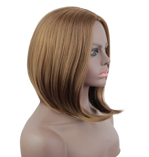 PERUKA COSPLAY 40 CM BOB PROSTA ZŁOTA +GRATIS