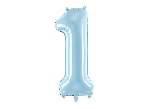 Balon foliowy Cyfra, j. niebieski, 86cm