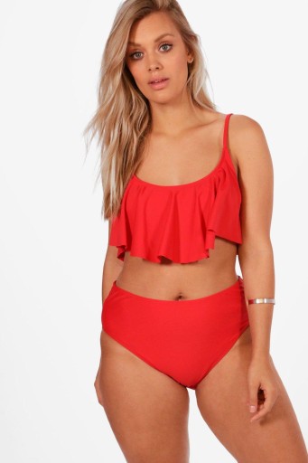 BOOHOO STRÓJ KĄPIELOWY KOMPLET FALBANA OWO NG2__48