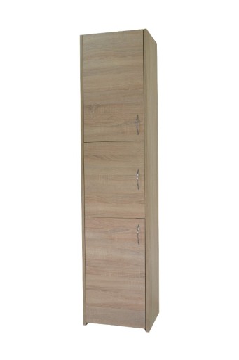 SZAFKA ŁAZIENKOWA SŁUPEK REGAŁ DĄB SONOMA 3D 30 CM