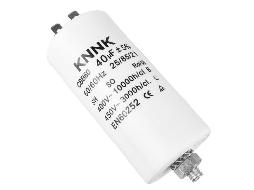 KONDENSATOR ROZRUCHOWY 40uF 450V KNNK KONEKTORY