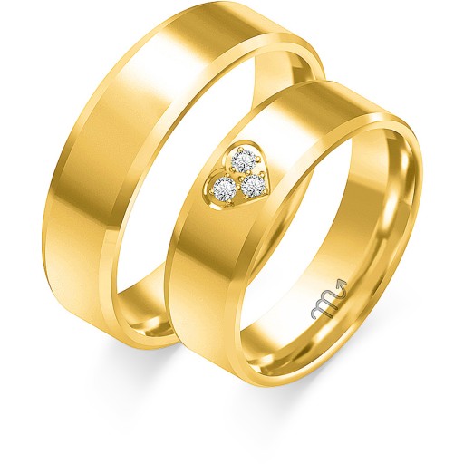 ZŁOTE OBRĄCZKI ŚLUBNE PRÓBA 585 DIAMENT M.JOPEK