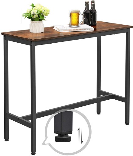 Stół Barowy Barek Wąski 100x40cm Industrialny Loft