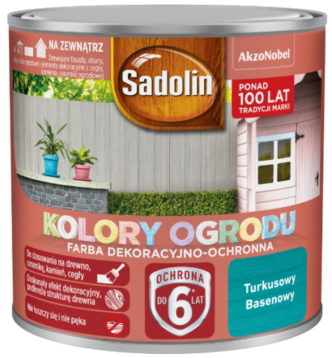 Sadolin Kolory Ogrodu Turkusowy Basenowy 0,25L