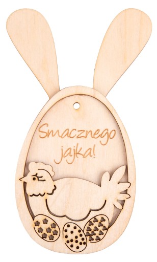 Ozdoba wielkanocna, Jajko z uszami zawieszka kura