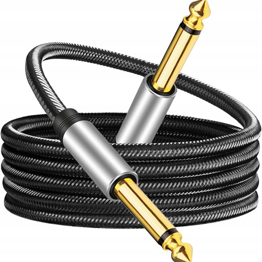 Kabel połączeniowy audio do gitary 6,35 do 6,35
