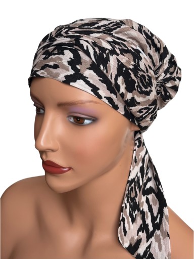 Chusta damska Lara 385 z wiskozy przewiewny turban także po chemioterapii