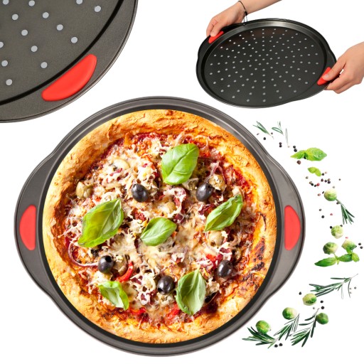 BLACHA do PIECZENIA pizzy TARTY okrągła FORMA 33cm