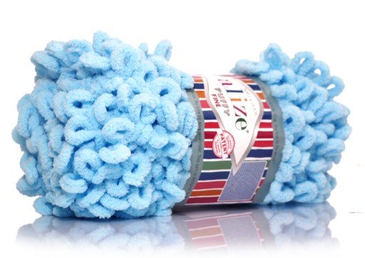 WŁÓCZKA ALIZE PUFFY FINE - NR 218 BŁĘKITNA
