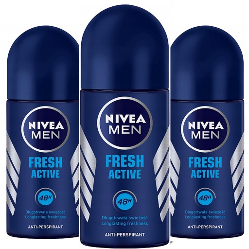 Nivea MEN Antyperspirant Fresh Active kulka 3 x 50ml