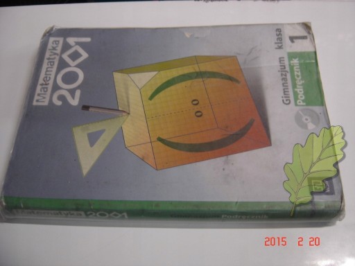 MATEMATYKA 2001 KLASA 1 PODRĘCZNIK GIMNAZJUM