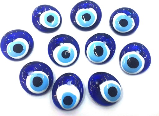 10 sztuk Nazar Boncuk Boncugu 2,5/3/4/5 cm niebies