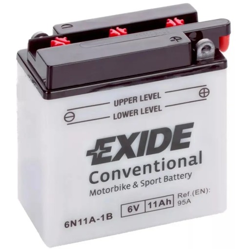 Akumulator motocyklowy EXIDE 6N11A-1B 6V 11Ah 95A EN P+