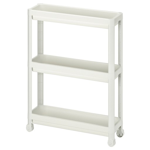 IKEA VESKEN wózek regał biały 54x18x71
