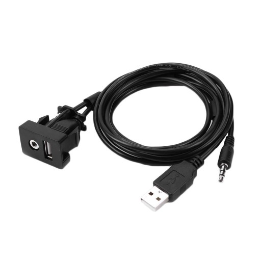 PRZEDŁUŻACZ USB AUX DO RADIA SAMOCHODOWEGO 2m