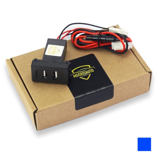 Ładowarka Samochodowa OEM 2x USB VW T4 BLUE Light
