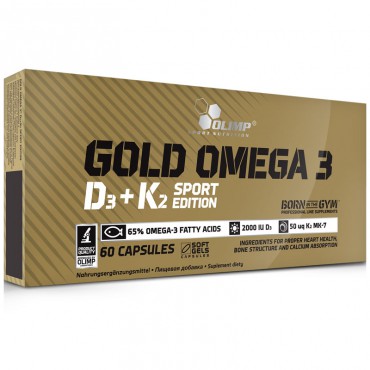 Omega D3+K2 Sport Edition ZDROWE TŁUSZCZE D3 K2 KWASY TŁUSZCZOWE