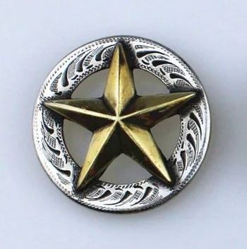 Gwiazda 3D ozdoba CONCHO na śrubę WESTERN 38mm