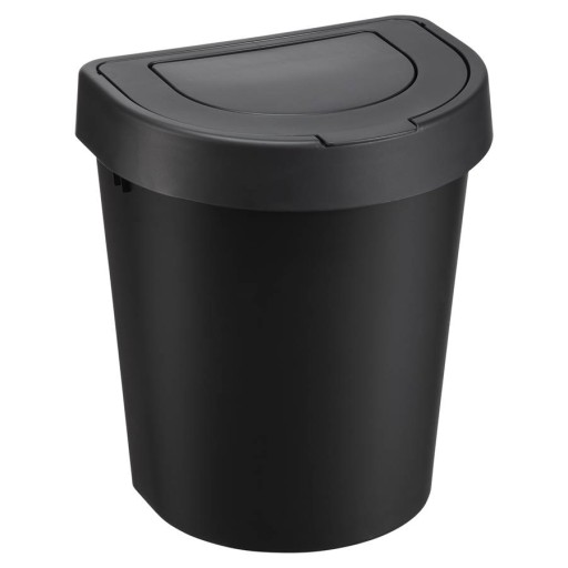 Kosz przyścienny 10L czarny SWING PLAST-TEAM