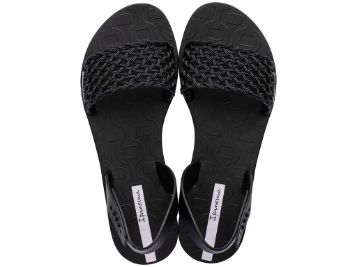Sandały damskie sportowe Ipanema BREEZ Płaskie Eleganckie Wygodne Czarne 37