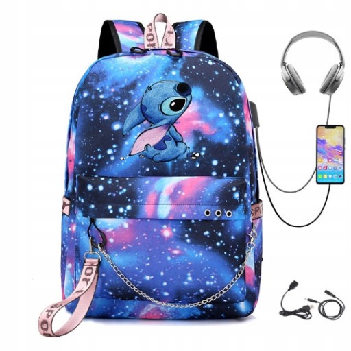 PLECAK STITCH LILO DUŻY NOWY A4 USB KOLORY WZORY