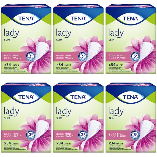 Wkładki TENA Lady Slim Mini Magic 6 opakowań po 34