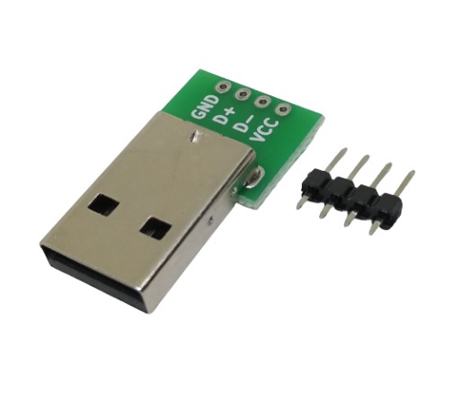 Wtyk USB A do płytki prototypowej