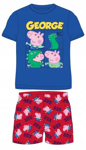 PIŻAMA CHŁOPIĘCA ŚWINKA PEPPA GEORGE KR. RĘKAW 134